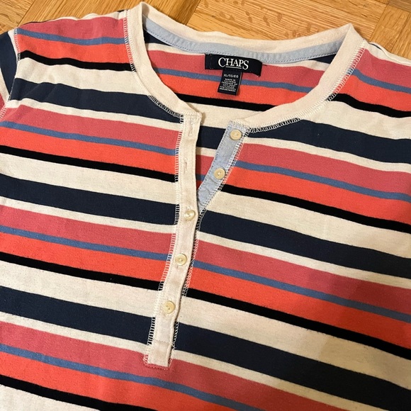 Chaps Multicoloured Striped Tee - Picture 2 of 5